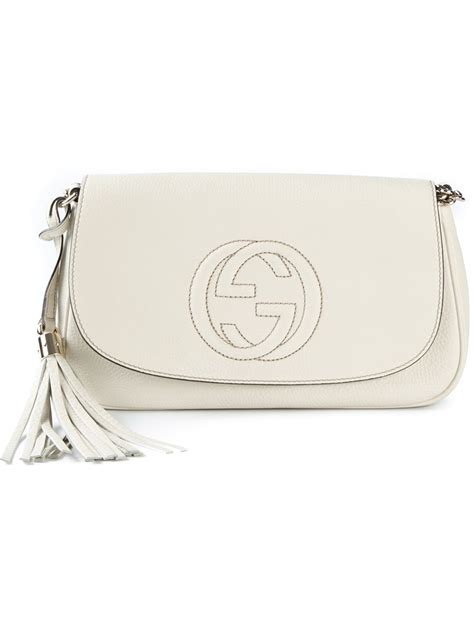 gucci white shopping bag|Gucci white crossbody bag.